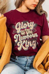 US3001P-E3220 Glory to the Newborn King Graphic Plus Tee $16