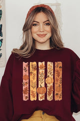 UL180-E3110 Brushstroke Boho Fall Graphic Sweatshirt $20