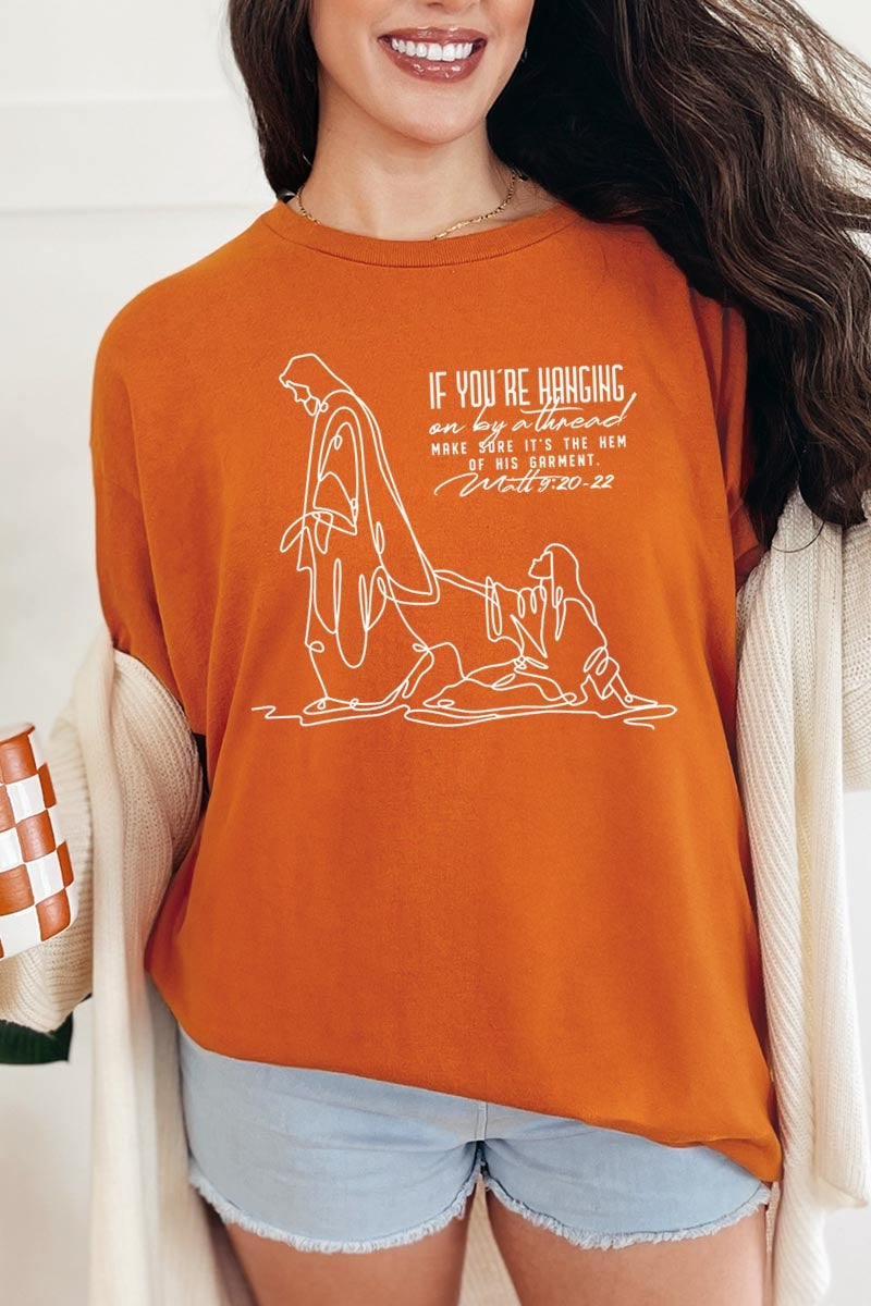 5000-E3075 If Youu2019re Hanging On Graphic Heavy Cotton Tee $9