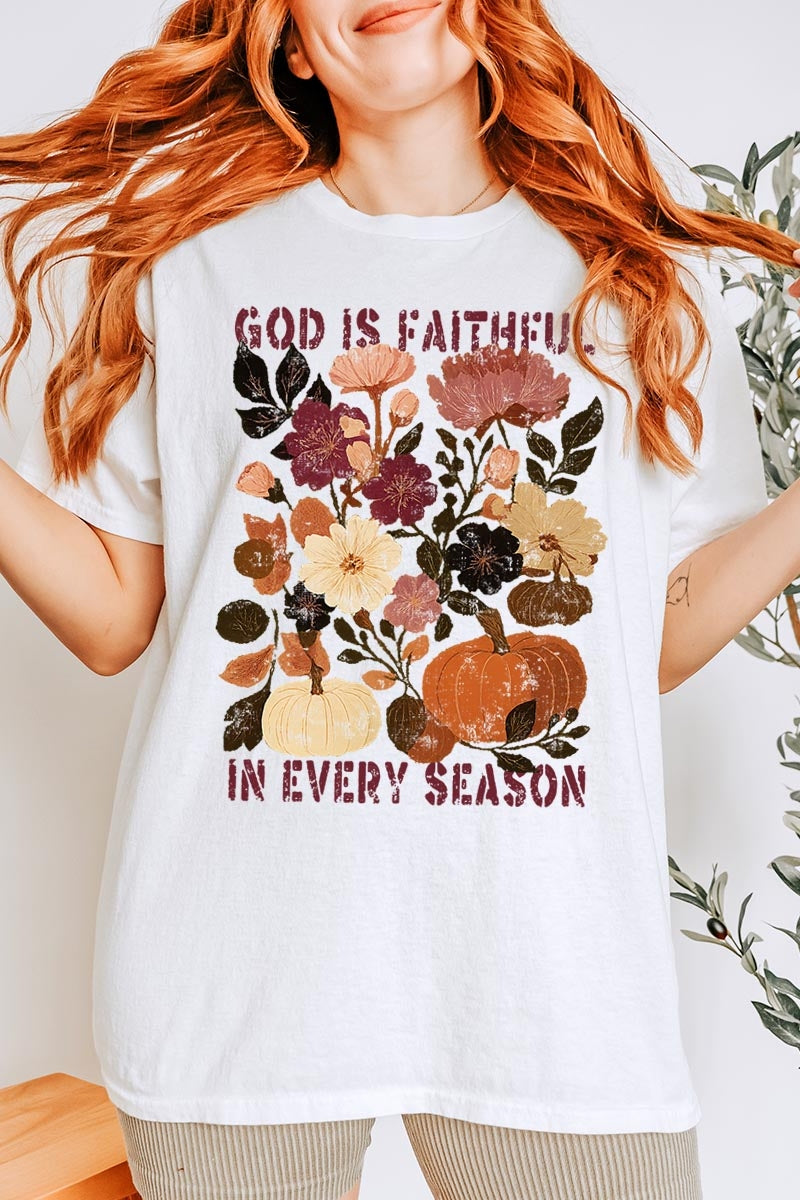 5000-E3171 Faithful In Every Season Graphic Heavy Cotton Tee $9