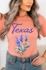 US3001-E3060 Texas Bluebonnet Graphic Tee $12.5