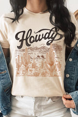 US3001-E3095 Howdy Desert Western Graphic Tee $12.5