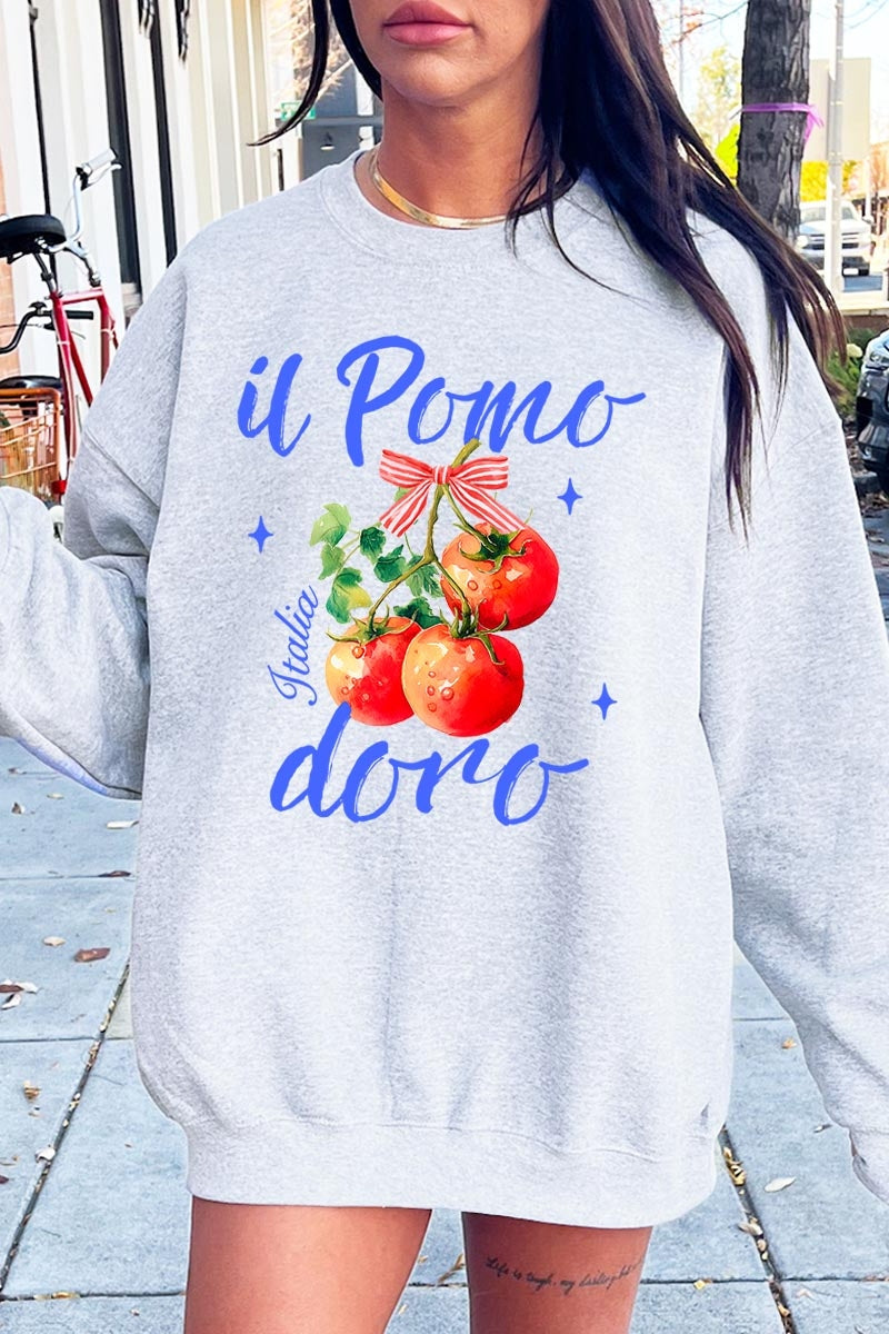 UL180-E3070 Il Pomodoro Tomato Art Graphic Sweatshirt $20