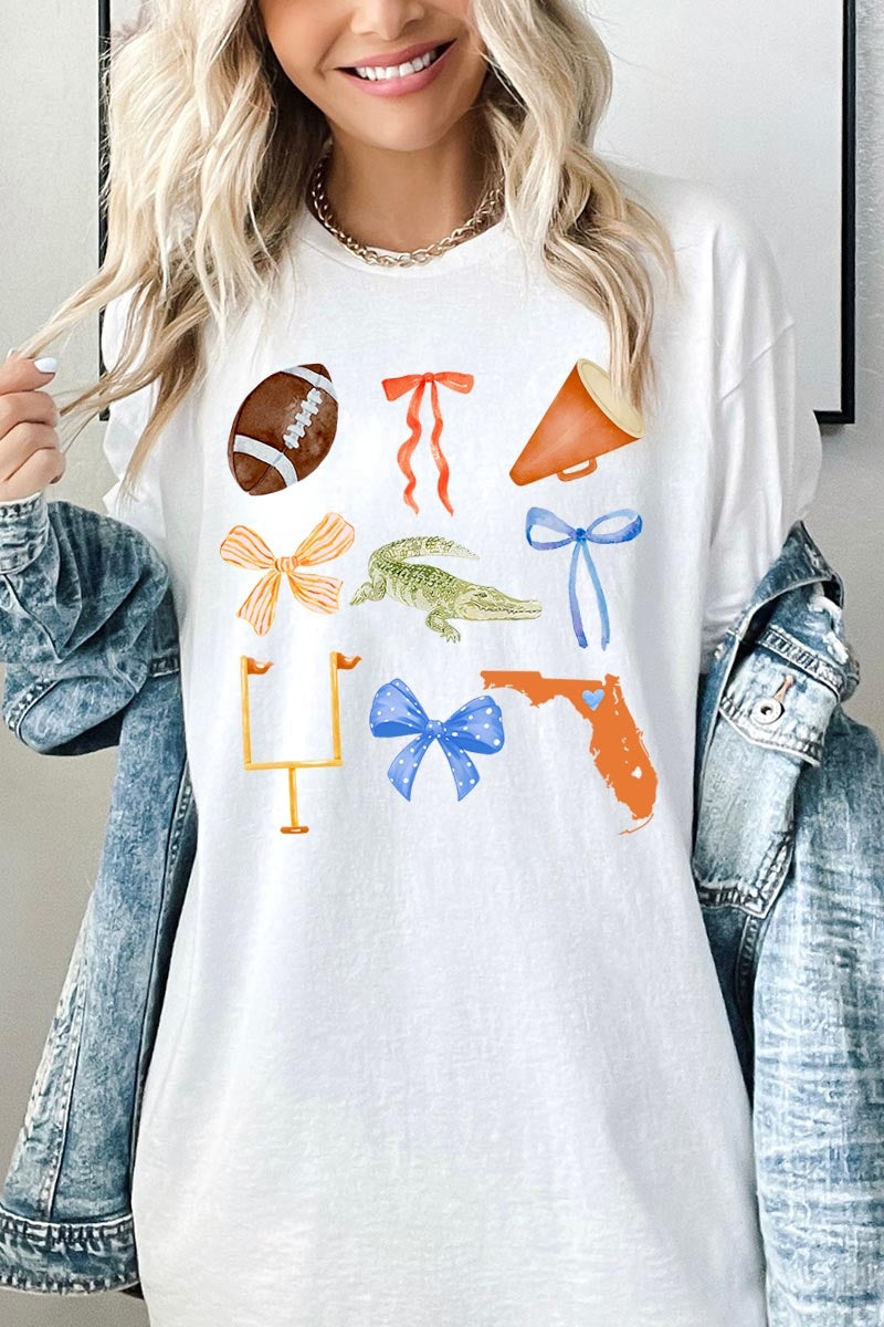 5000P-E3078 Florida Football Graphic Plus Heavy Cotton Tee $12.75