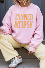 UL180-E3464 Tanned & Tipsy Dot Graphic Sweatshirt $20