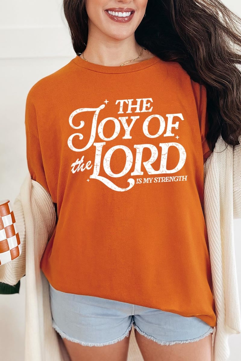5000-E3179 Joy of the Lord Graphic Heavy Cotton Tee $9