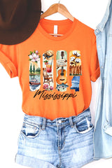 US3001-E3061MS Mississippi State Brushstroke Graphic Tee $12.5