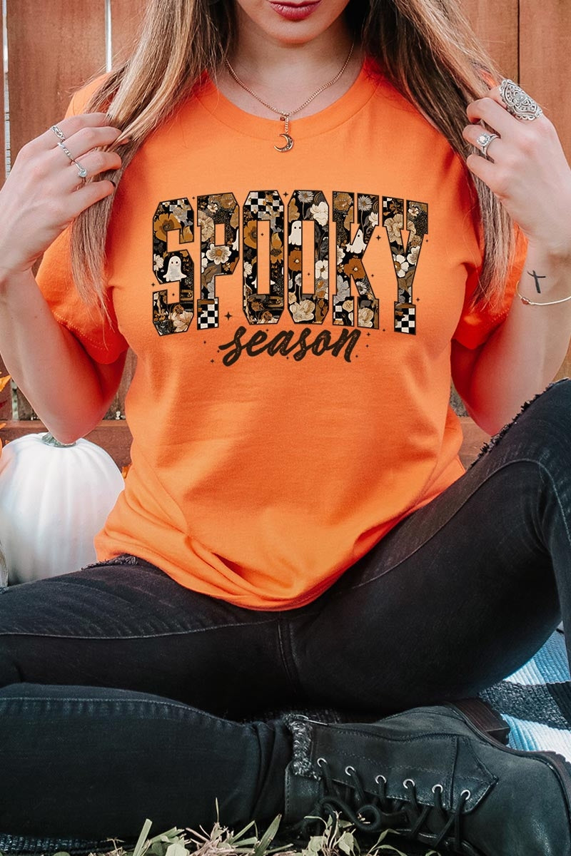 US3001-E3105 Spooky Season Halloween Graphic Tee $12.5