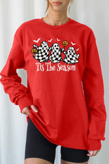 UL240-E3124 Retro Ghosts Graphic Long Sleeve Tee $13.75