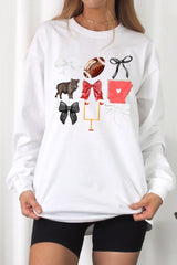 UL240P-E3077 Arkansas Football Graphic Plus Long Sleeve Tee $17