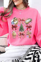 UL180-E3219 Nativity Scene Christmas Graphic Sweatshirt $20