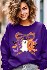 UL180P-E3120 Boo Brushstroke Bow Graphic Plus Sweatshirt $25