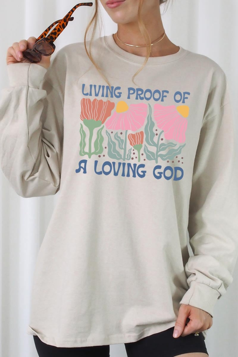 UL240P-E3066 Living Proof of a Loving God Plus Long Sleeve Tee $17