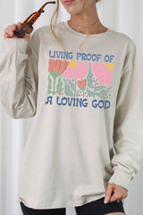 UL240P-E3066 Living Proof of a Loving God Plus Long Sleeve Tee $17
