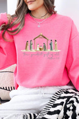 UL180P-E3183 Nativity Gift Graphic Plus Sweatshirt $25