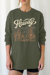 UL240P-E3095 Howdy Desert Western Graphic Plus Long Sleeve Tee $17