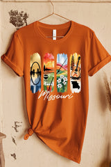 US3001-E3061MO Missouri State Brushstroke Graphic Tee $12.5