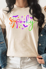 US3001P-E3109 Spooky Halloween Graphic Plus Tee $16