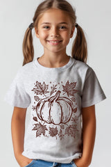 US3001Y-E3162Z Fall Pumpkin Kids Graphic Tee $11