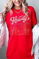 5000-E3095 Howdy Desert Western Graphic Heavy Cotton Tee $9