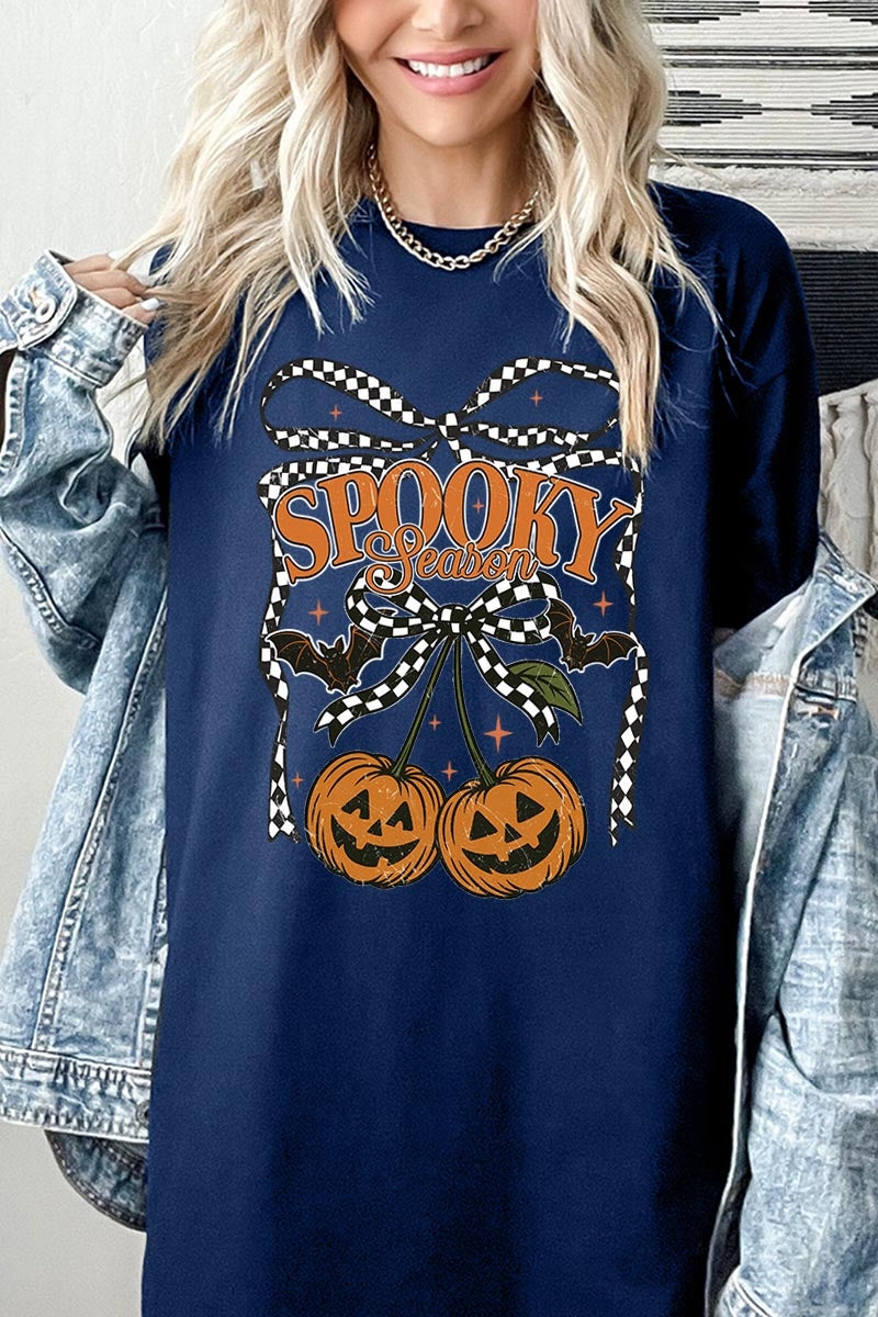 5000P-E3085 Pumpkin Cherries Graphic Plus Heavy Cotton Tee $12.75