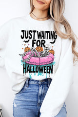 UL180-E3138 Just Waiting For Halloween Graphic Sweatshirt $20