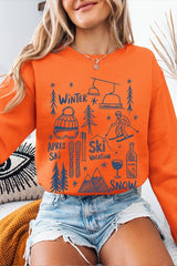 UL180-E3188 Ski Doodle Graphic Sweatshirt $20