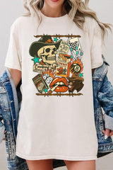 5000-E3096 Vintage Western Collage Graphic Heavy Cotton Tee $9