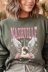 UL180-E3157 Nashville Rose Graphic Sweatshirt $20