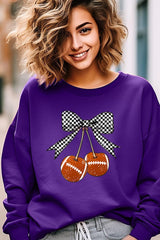 UL180P-E3055 Football Cherries Graphic Plus Sweatshirt $25