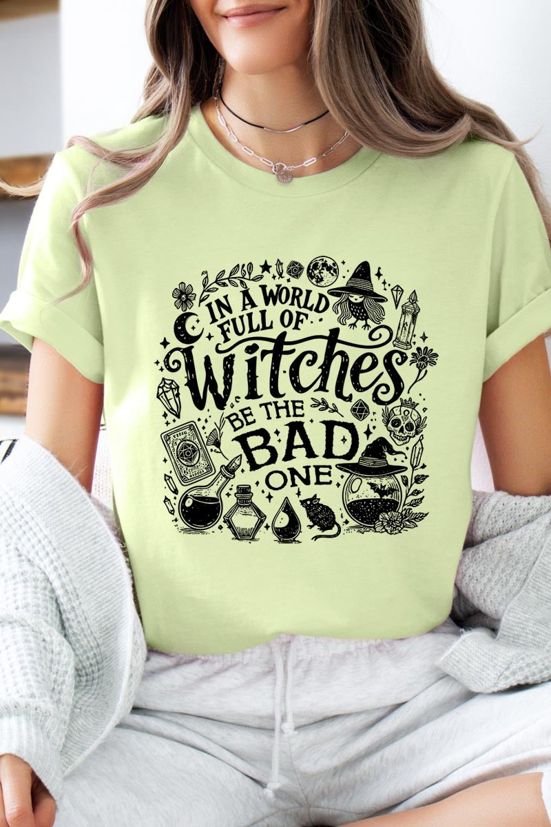 US3001-E3139 In a World of Witches Graphic Tee $12.5