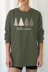 UL240P-E3218 Rustic Christmas Trees Graphic Plus Long Sleeve Tee $17