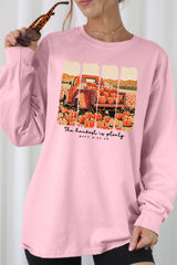 UL240-E3172 Harvest Is Plenty Graphic Long Sleeve Tee $13.75