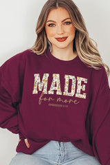 UL180P-E3068 Made for More Faith Graphic Plus Sweatshirt $25