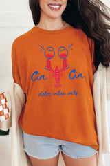 5000-E3069 Cin Cin Lobster Graphic Heavy Cotton Tee $9