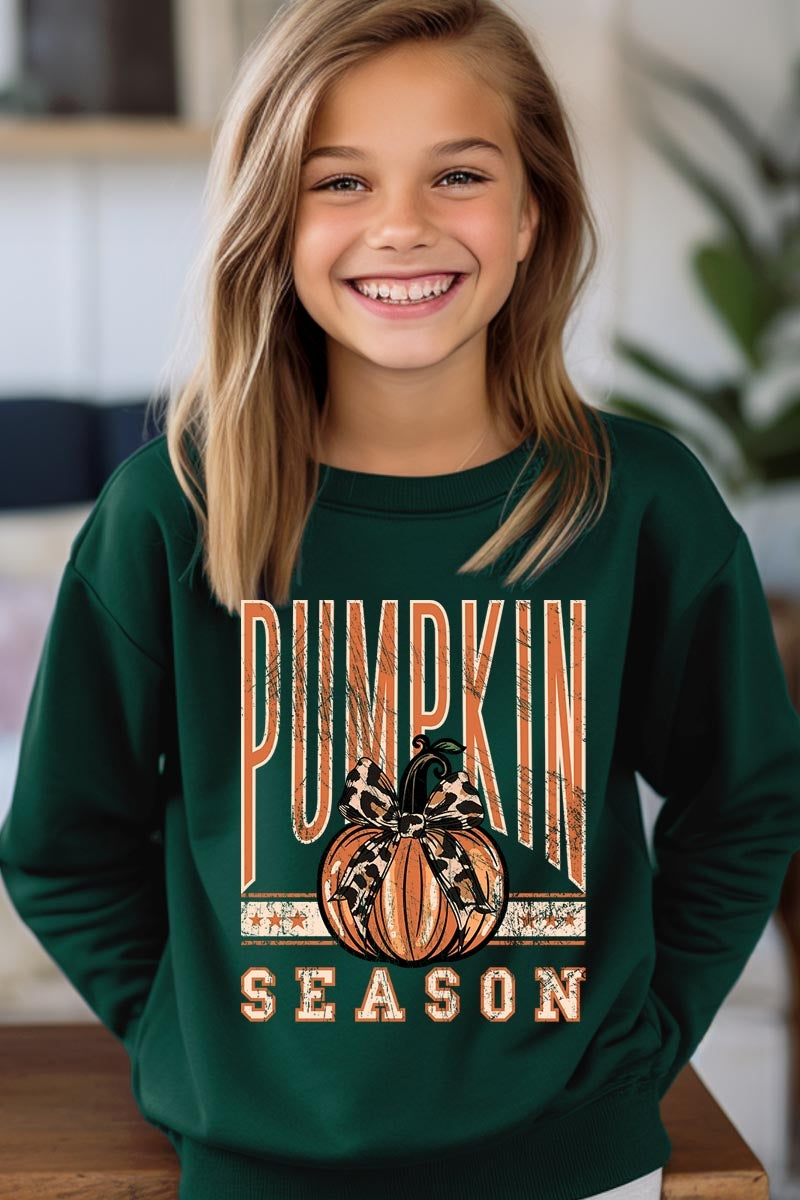 UL180B-E3145Z Pumpkin Season Kids Graphic Sweatshirt $20
