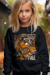 UL180B-E3134Z Fall Football Collage Kids Graphic Sweatshirt $20