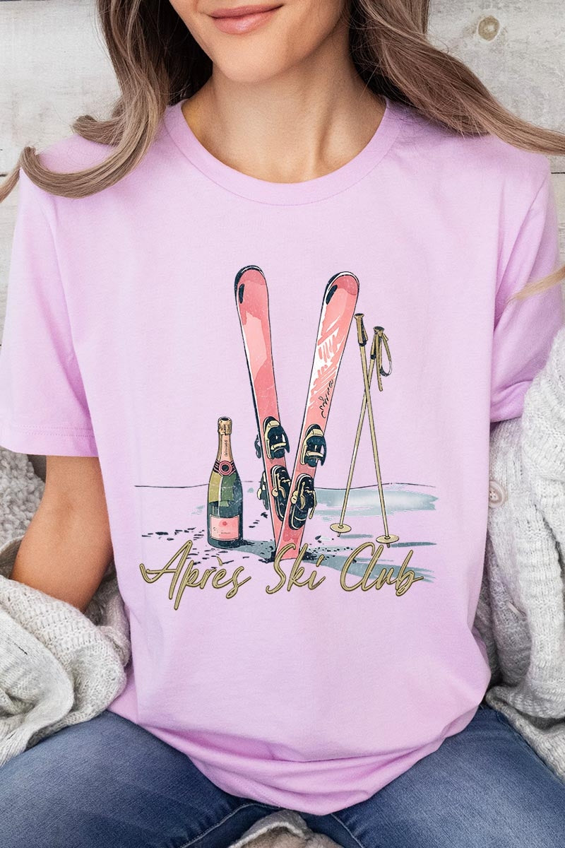 US3001-E3187 Apres Ski Club Graphic Tee $12.5