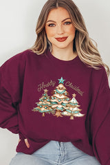 UL180P-E3185 Howdy Christmas Graphic Plus Sweatshirt $25