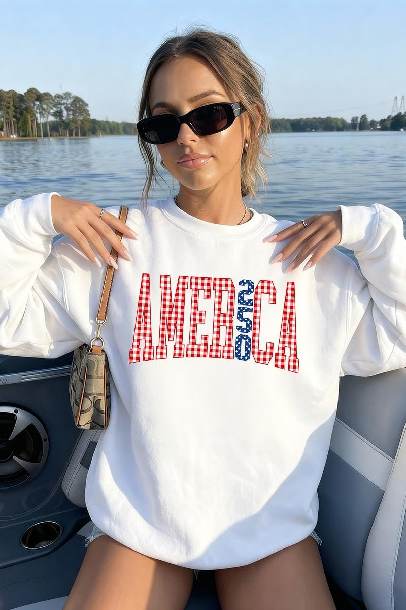 UL180-E3468 God Bless USA Graphic Sweatshirt $20