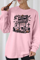 UL240P-E3122 Bookstore Halloween Graphic Plus Long Sleeve Tee $17