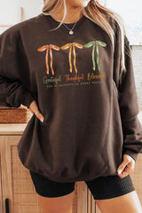 UL180-E3111 Grateful Thankful Blessed Graphic Sweatshirt $20