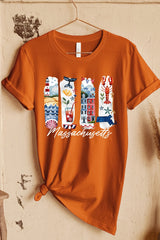 US3001P-E3061MA Massachusetts State Brushstroke Graphic Plus Tee $16