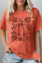 5000P-E3162 Fall Pumpkin Graphic Plus Heavy Cotton Tee $12.75