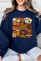 UL180P-E3119 Retro Fall Collage Graphic Plus Sweatshirt $25