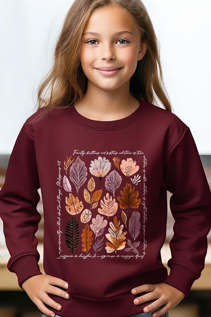 UL180B-E3147Z Christian Fall Kids Graphic Sweatshirt $20