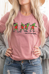 US3001-E3203 Grinch Dance Funny Christmas Graphic Tee $12.5