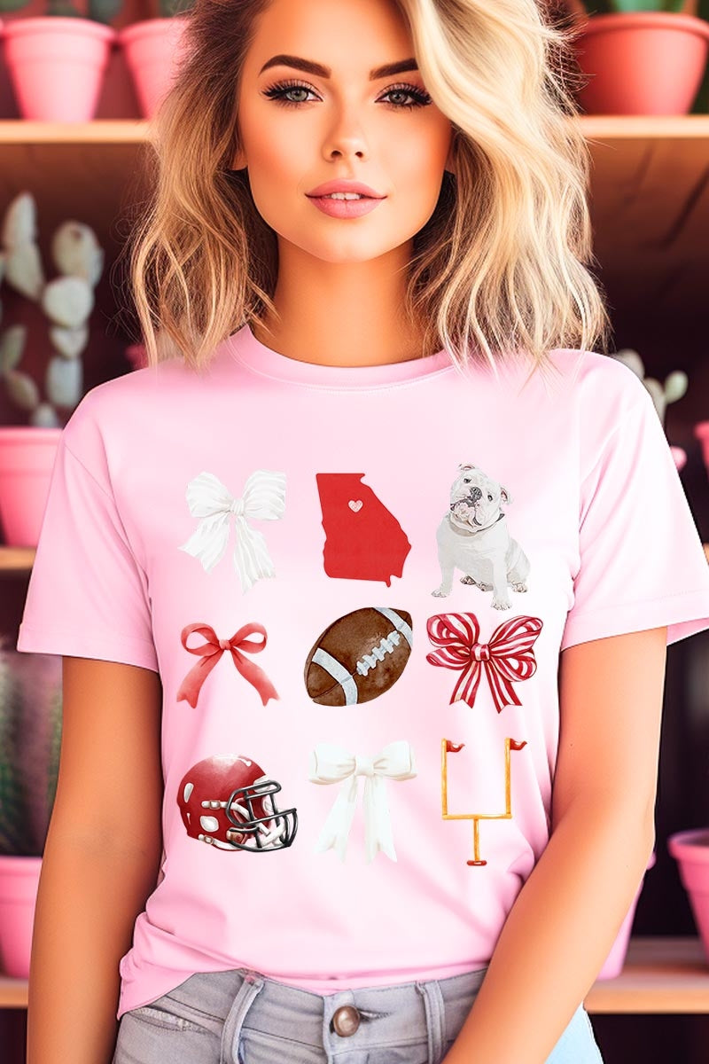 US3001-E3080 Georgia Football Graphic Tee $12.5