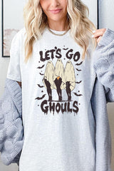 5000-E3160 Letu2019s Go Ghouls Ghost Graphic Heavy Cotton Tee $9