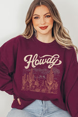 UL180P-E3095 Howdy Desert Western Graphic Plus Sweatshirt $25